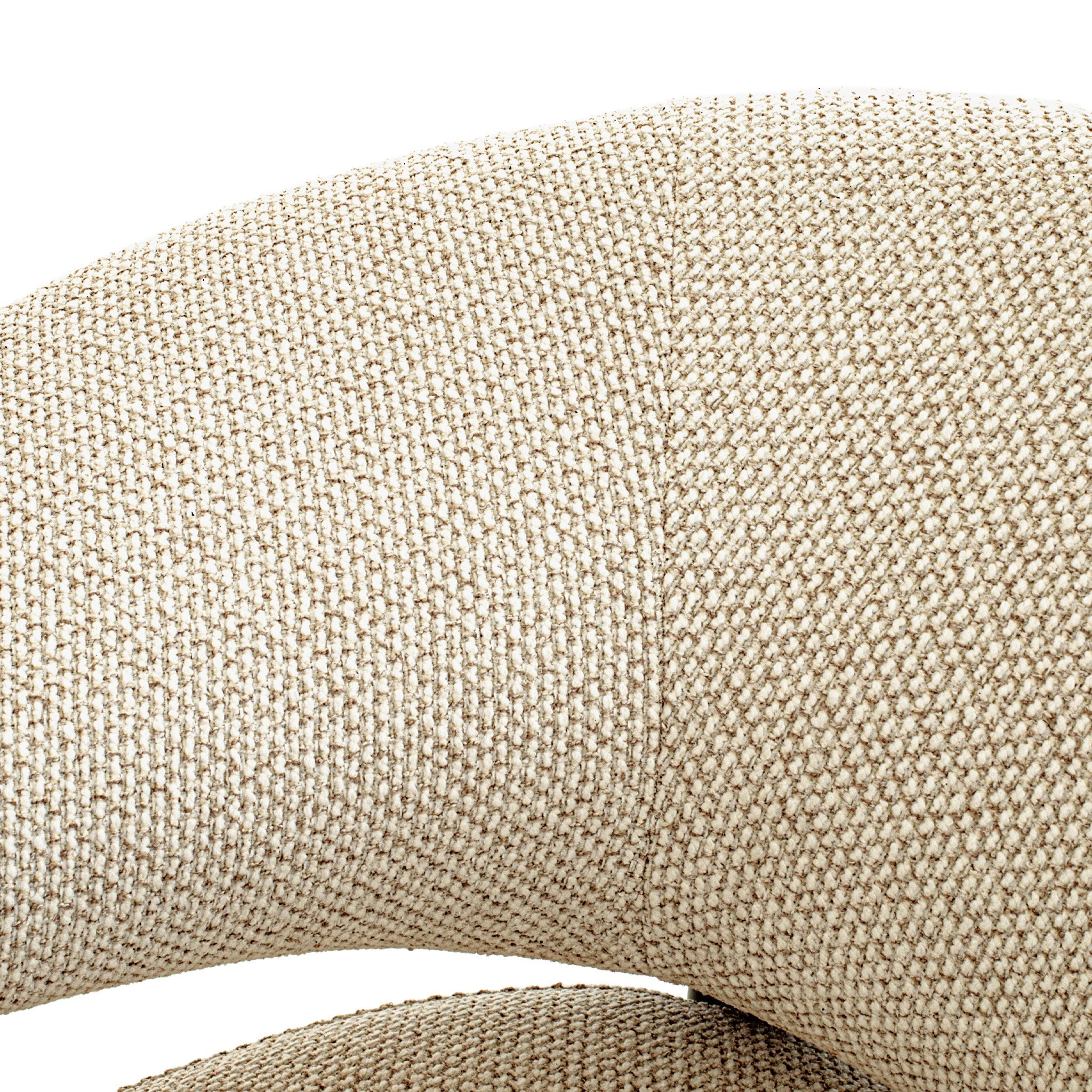 Dark Brown Armchair - Soft Beige