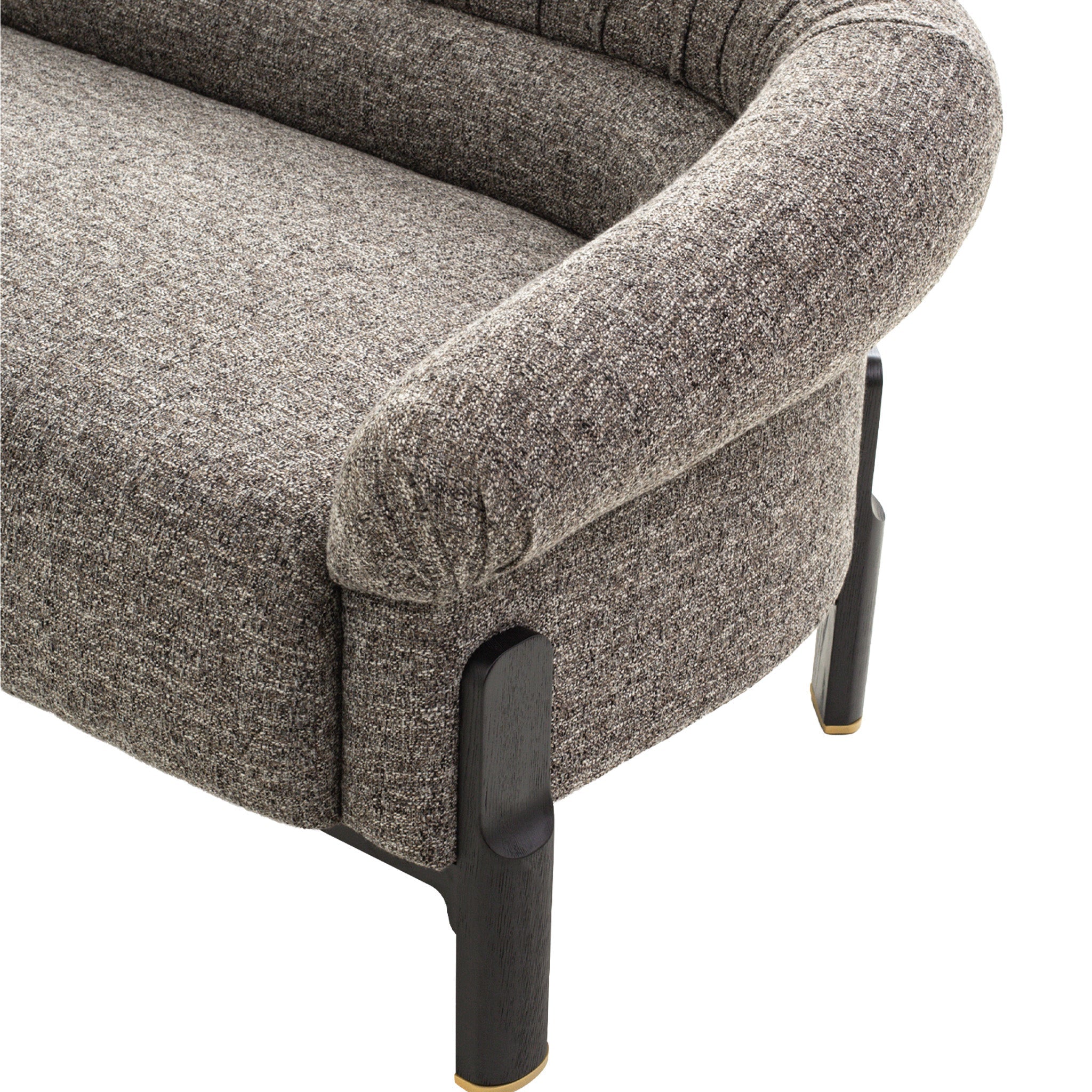 Black 3 Seater Sofa - Shadow Grey