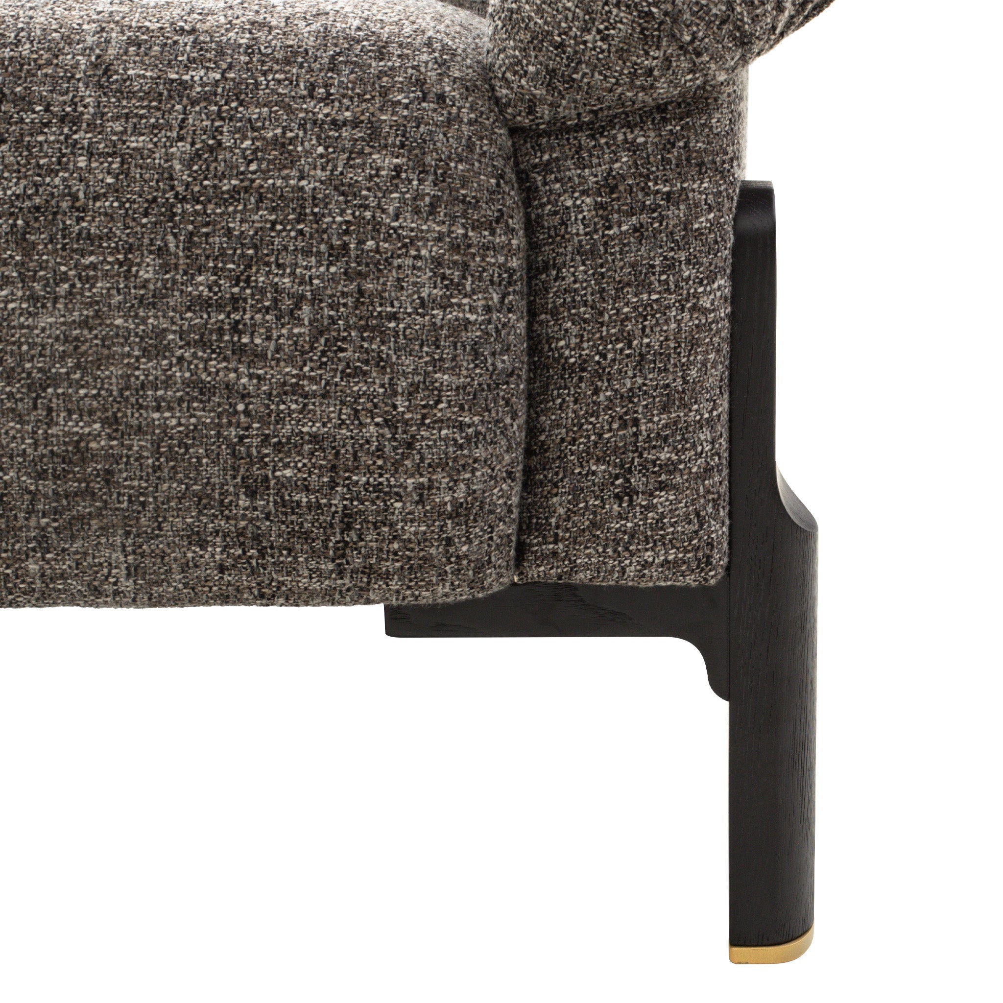 Black 3 Seater Sofa - Shadow Grey
