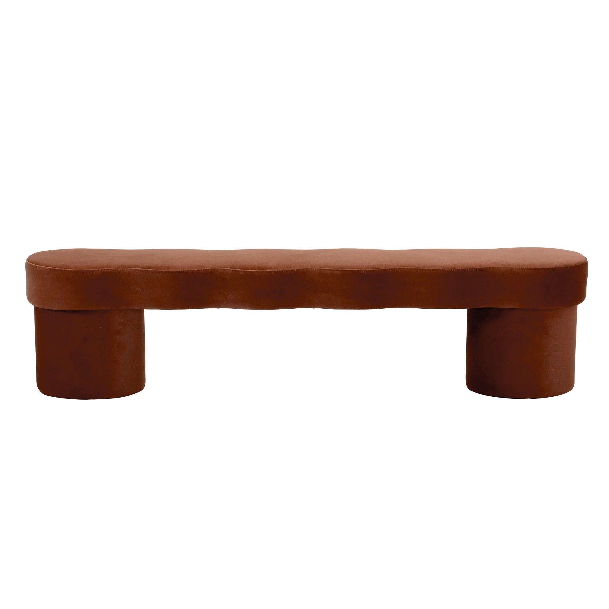 Bergamo Ottoman Bench- Burnt Brown