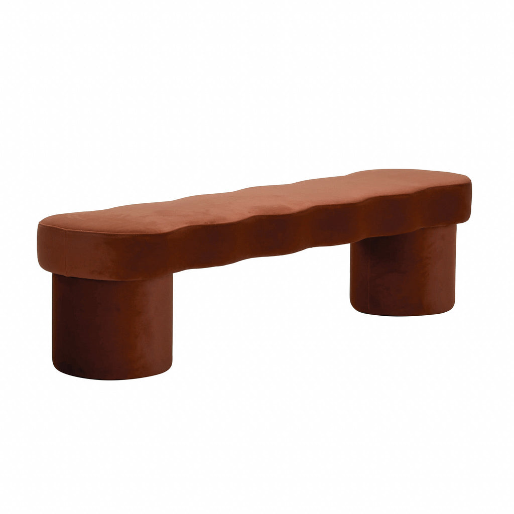 Bergamo Ottoman Bench- Burnt Brown