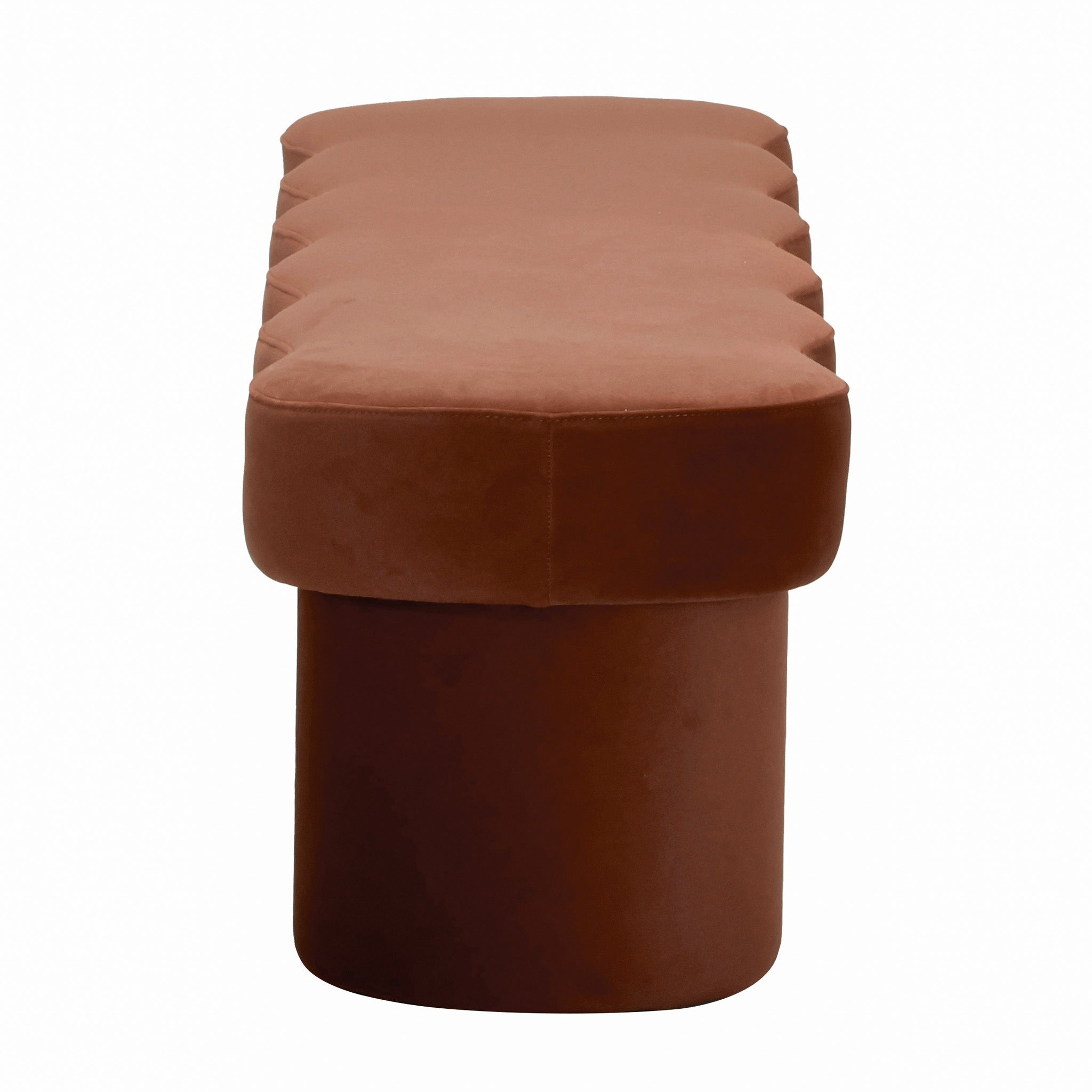 Bergamo Ottoman Bench- Burnt Brown