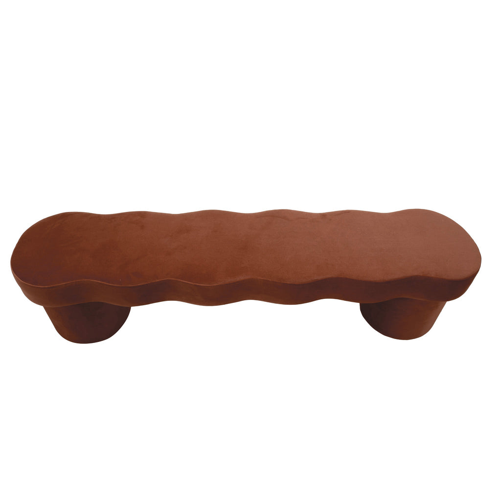 Bergamo Ottoman Bench- Burnt Brown