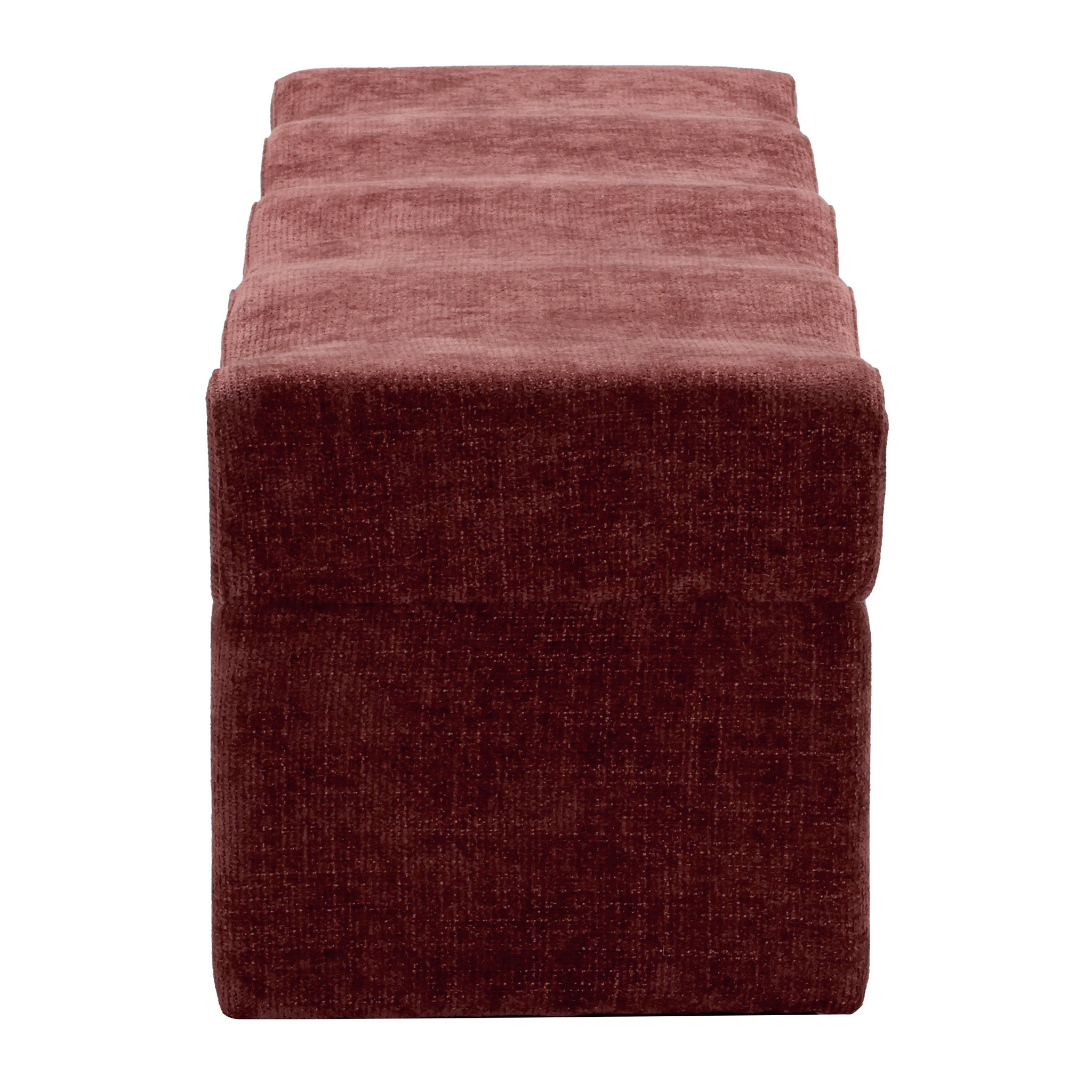 1.8m Bergamo Ottoman Bench- Lila Burgundy