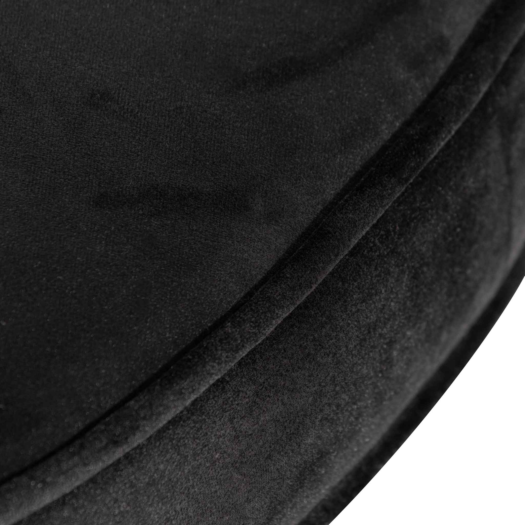 100cmx46cm Firenze Ottoman- Black Velvet