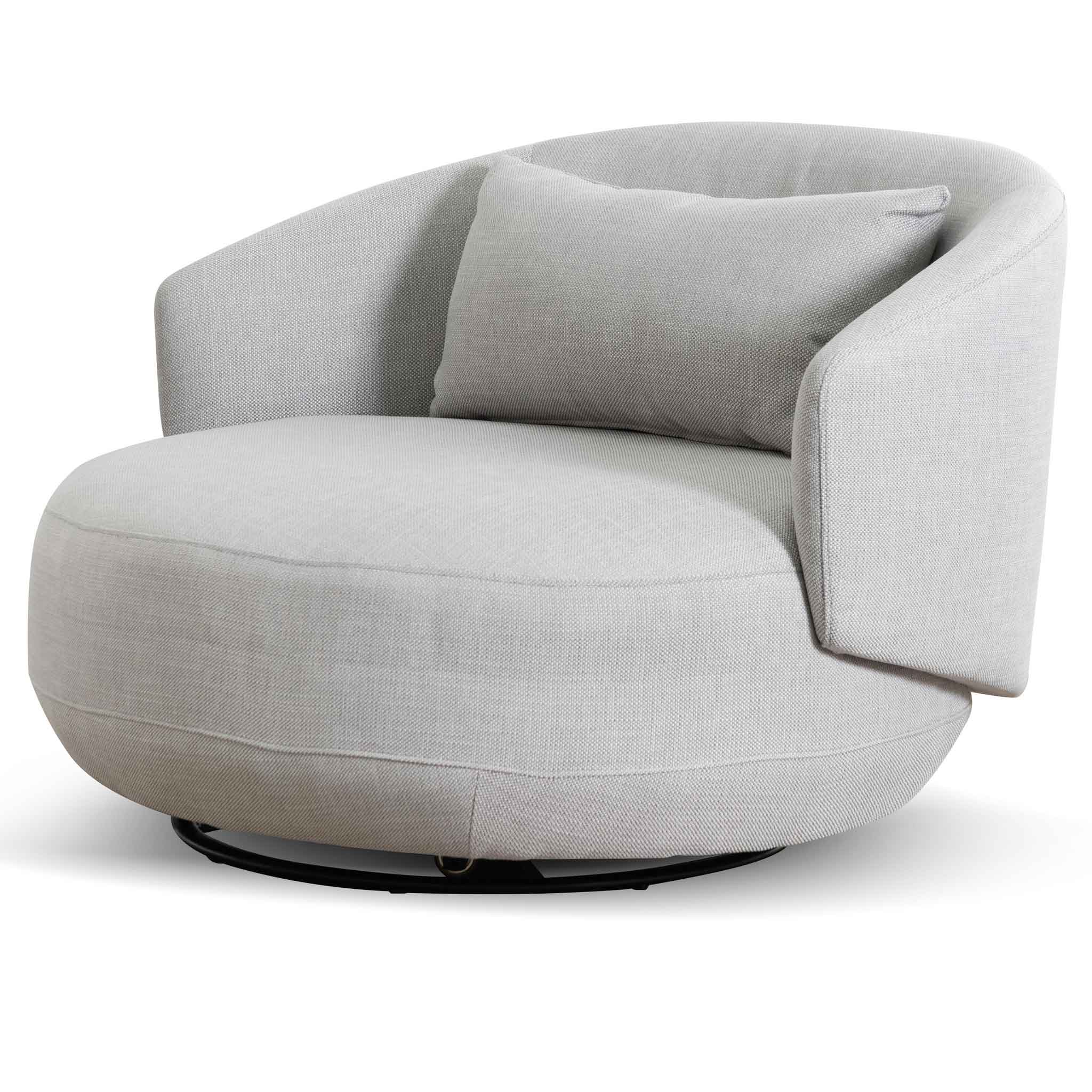 Swivel Armchair - Light Texture Grey