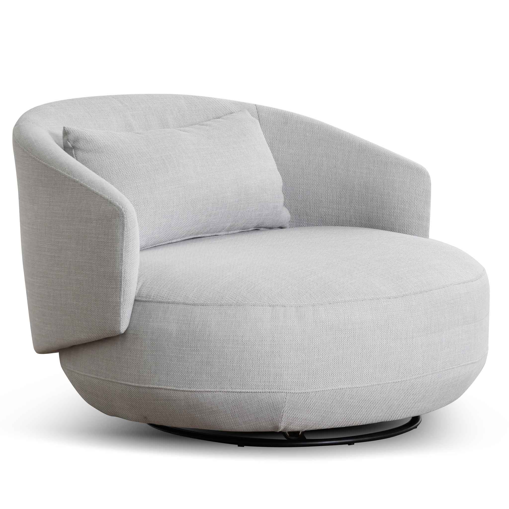 Swivel Armchair - Light Texture Grey