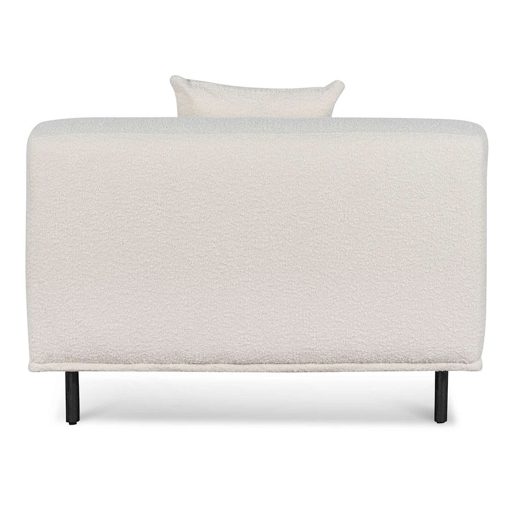 Armchair - Ivory White Boucle with Black Legs - Last one