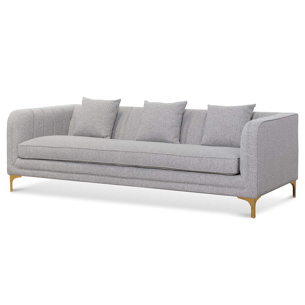 3 Seater Sofa - Ash Grey Boucle