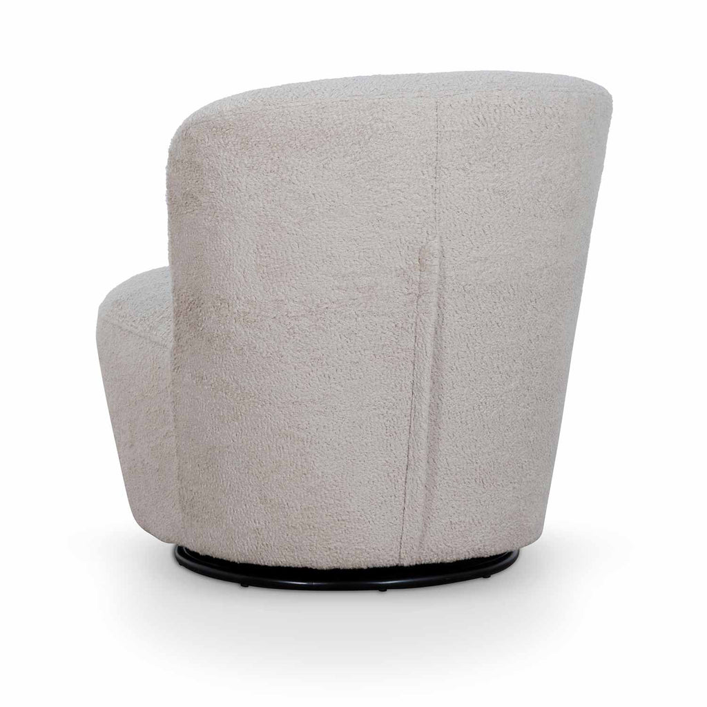 Swivel Ravello Lounge Chair - Ivory Teddy
