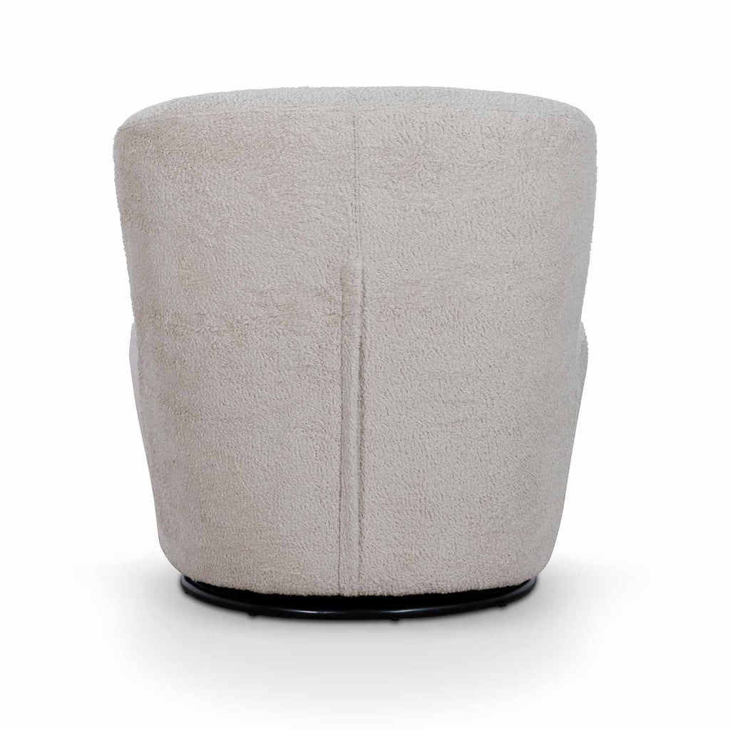 Swivel Ravello Lounge Chair - Ivory Teddy