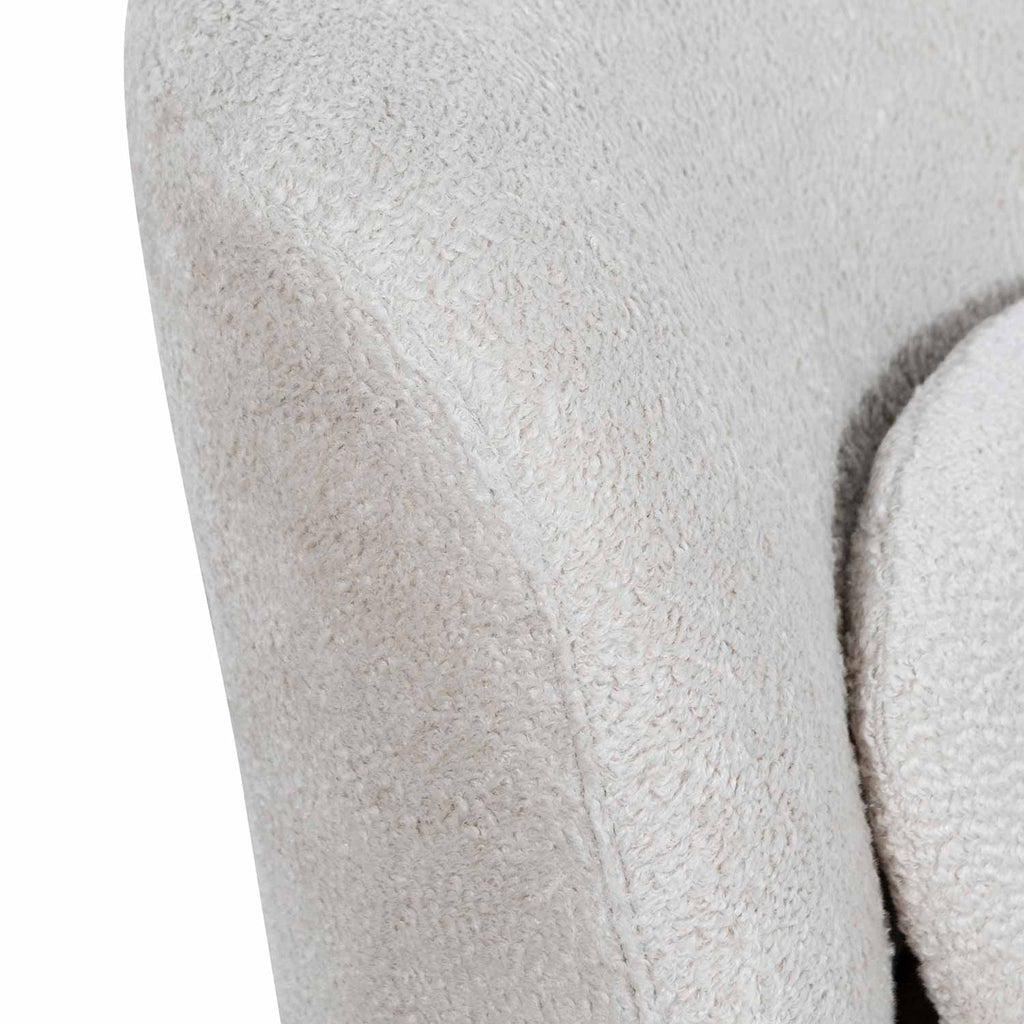 Swivel Ravello Lounge Chair - Ivory Teddy