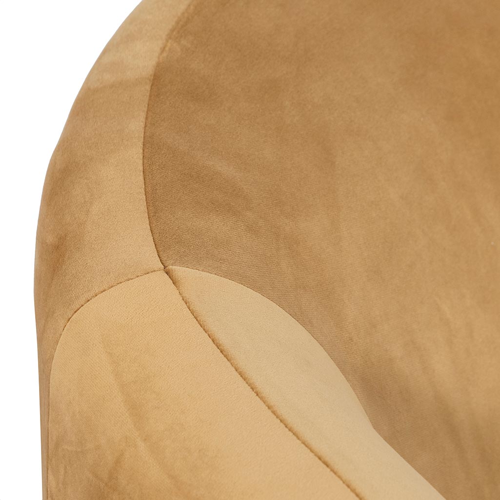 Velvet Armchair - Mustard
