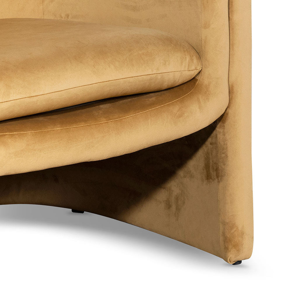 Velvet Armchair - Mustard
