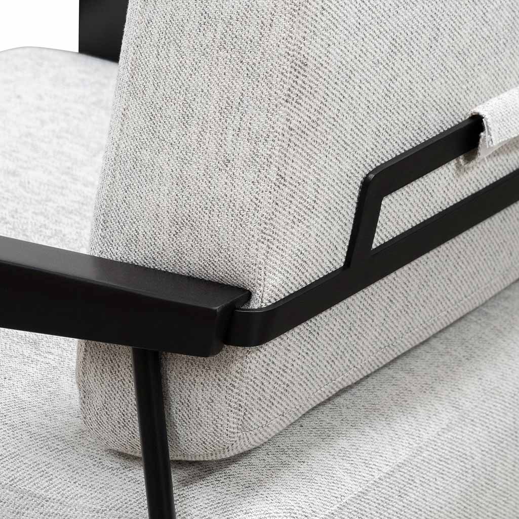 Fabric Ravello Lounge Chair - Silver Grey