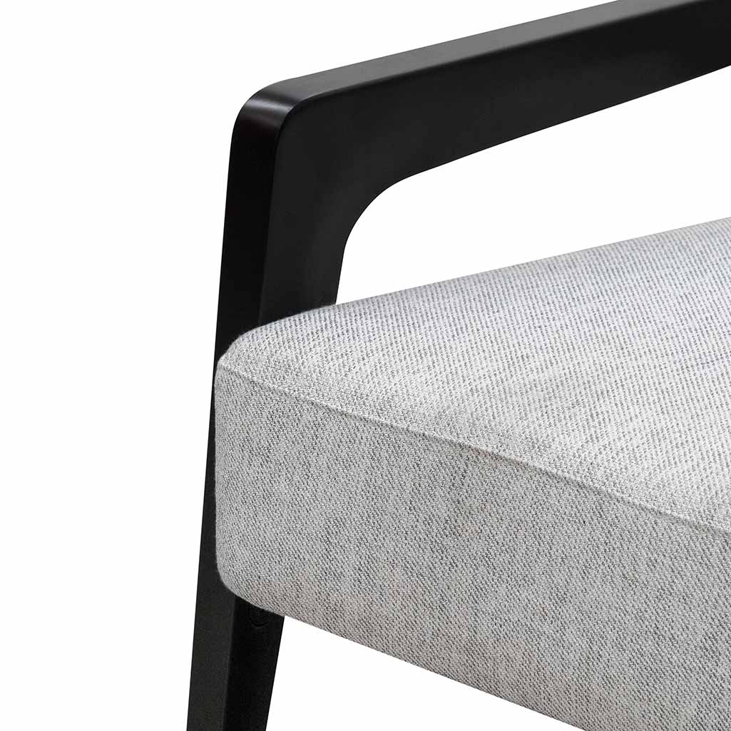 Fabric Ravello Lounge Chair - Silver Grey