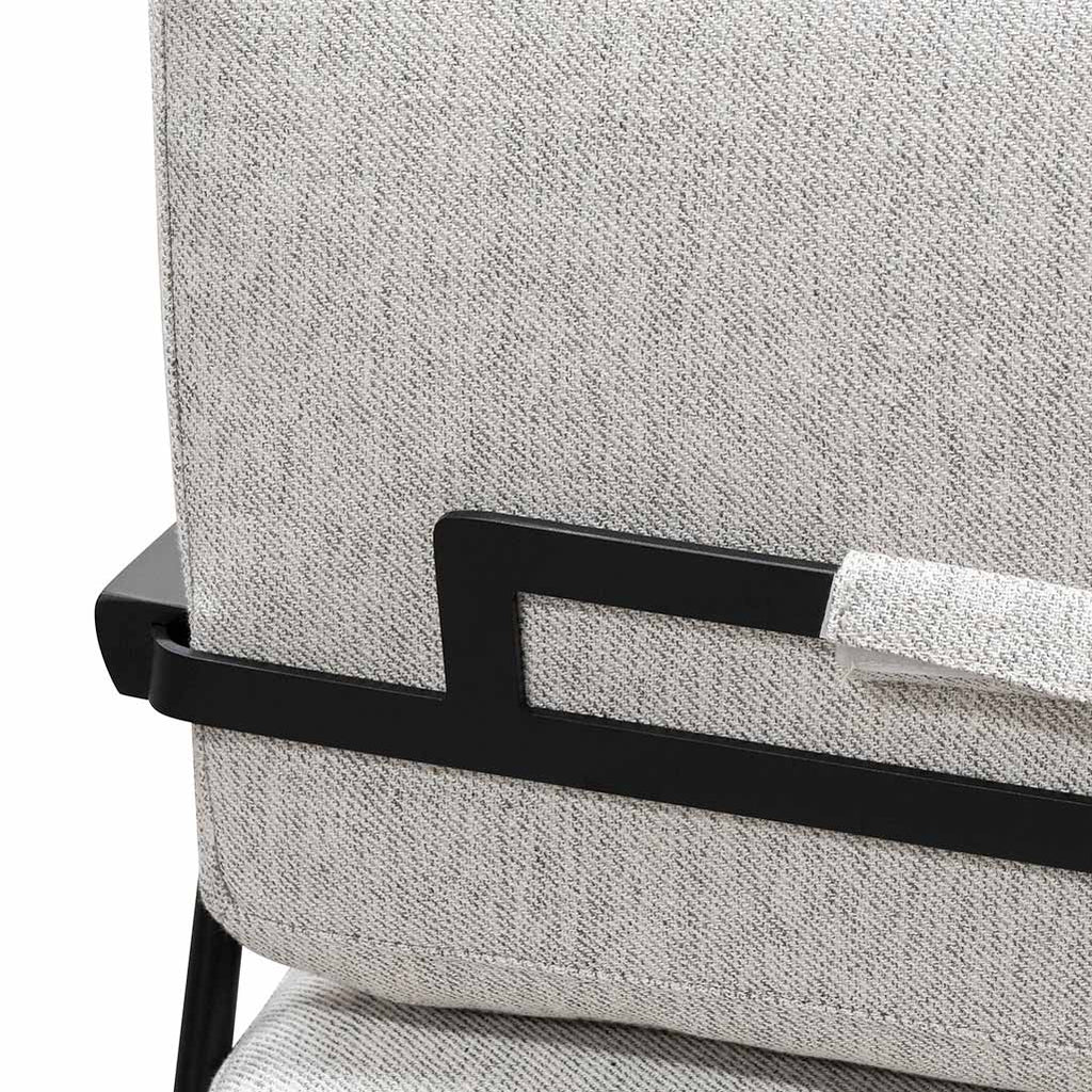Fabric Ravello Lounge Chair - Silver Grey