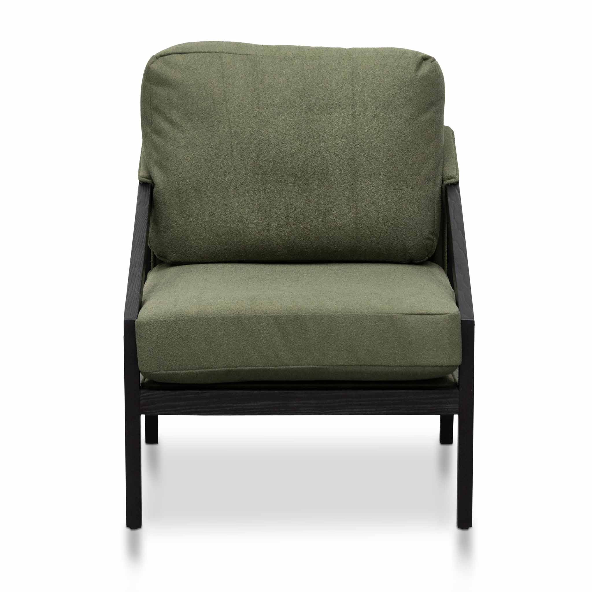 Green Fabric Ravello Lounge Chair - Black Frame