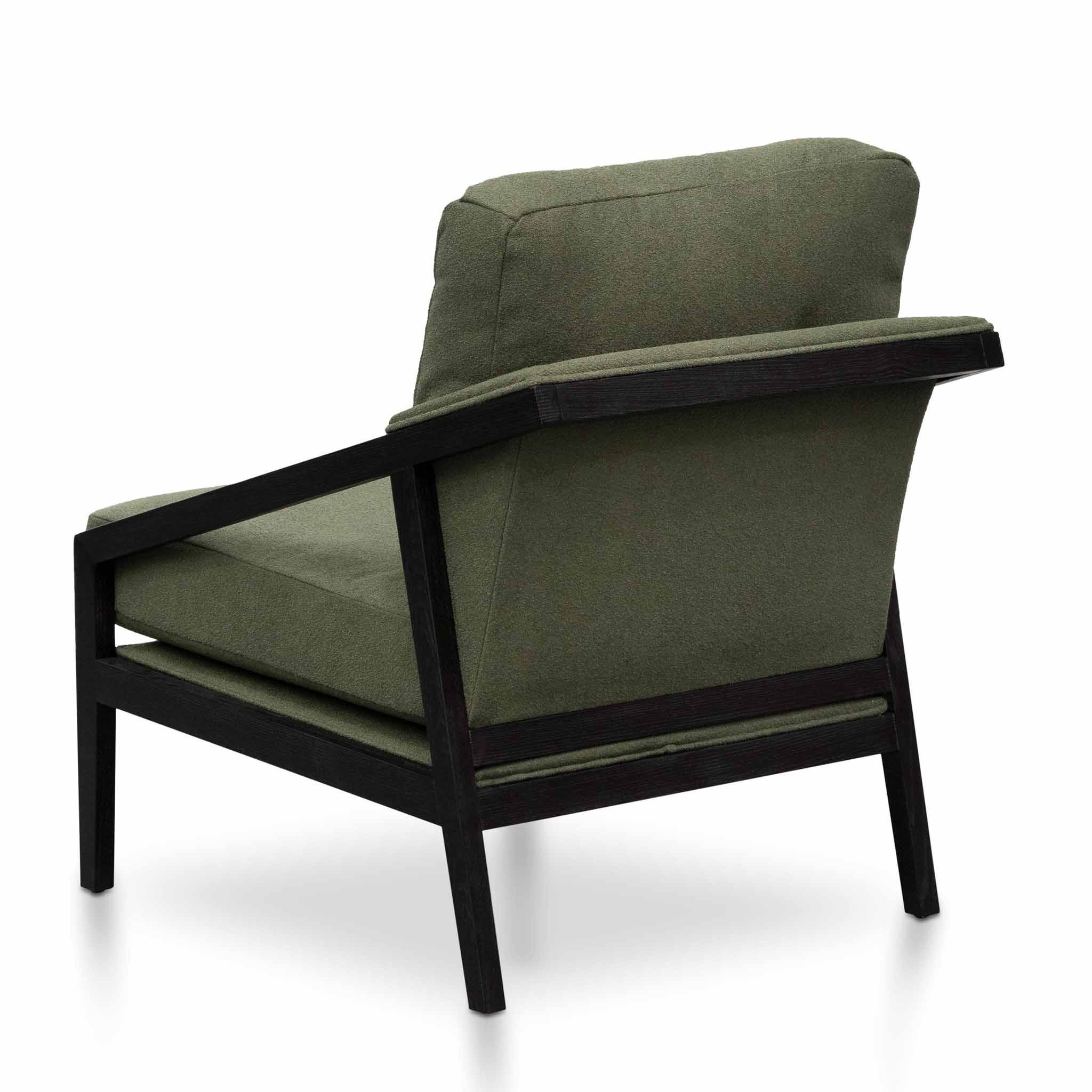 Green Fabric Ravello Lounge Chair - Black Frame