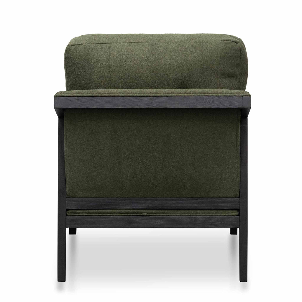 Green Fabric Ravello Lounge Chair - Black Frame