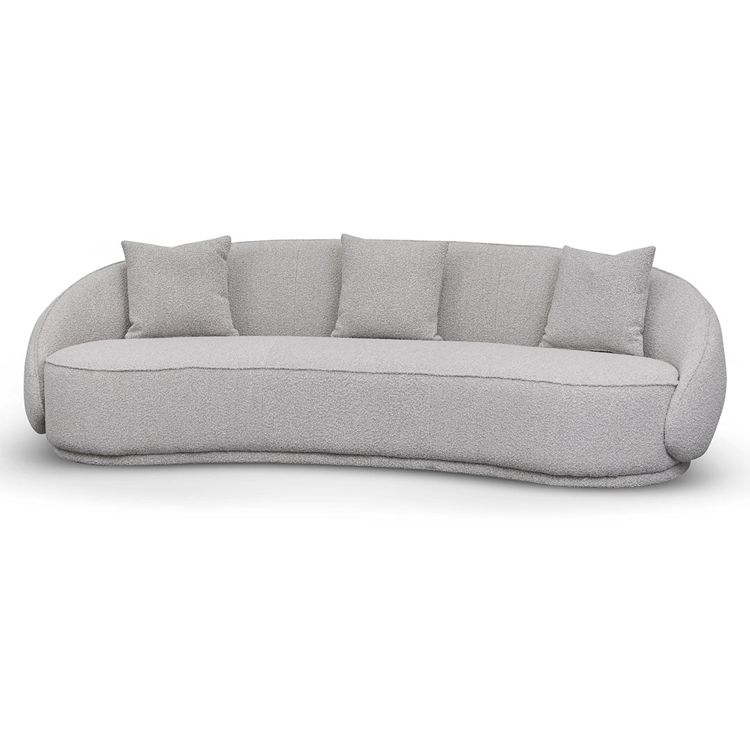 4 Seater Sofa - Ash Grey Boucle