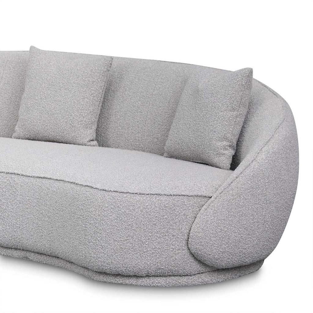 4 Seater Sofa - Ash Grey Boucle