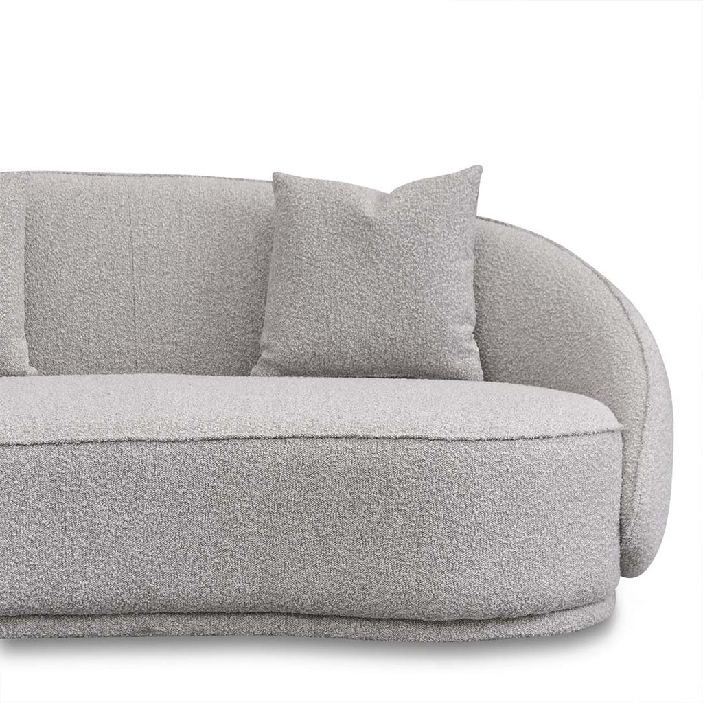 4 Seater Sofa - Ash Grey Boucle