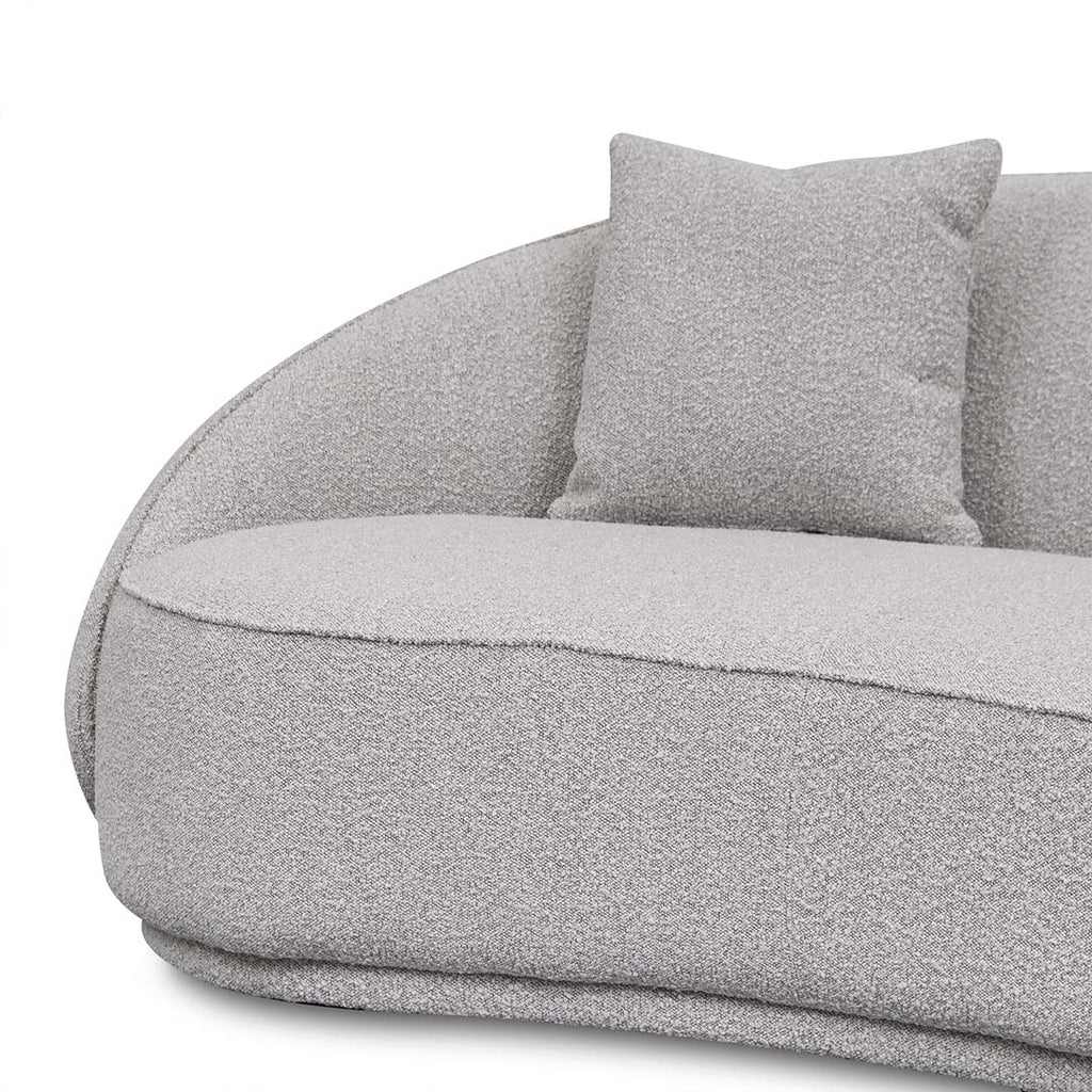 4 Seater Sofa - Ash Grey Boucle