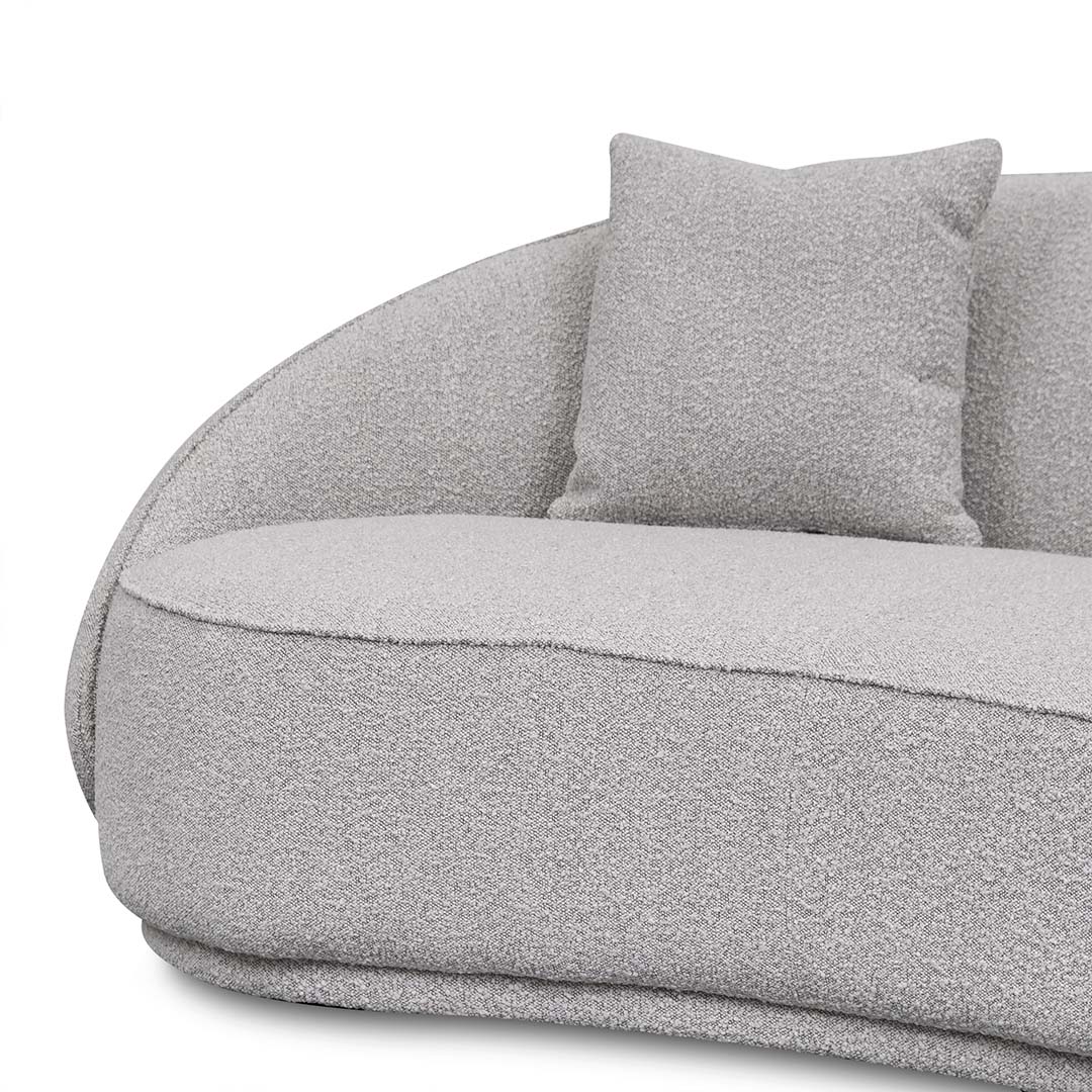 4 Seater Sofa - Ash Grey Boucle