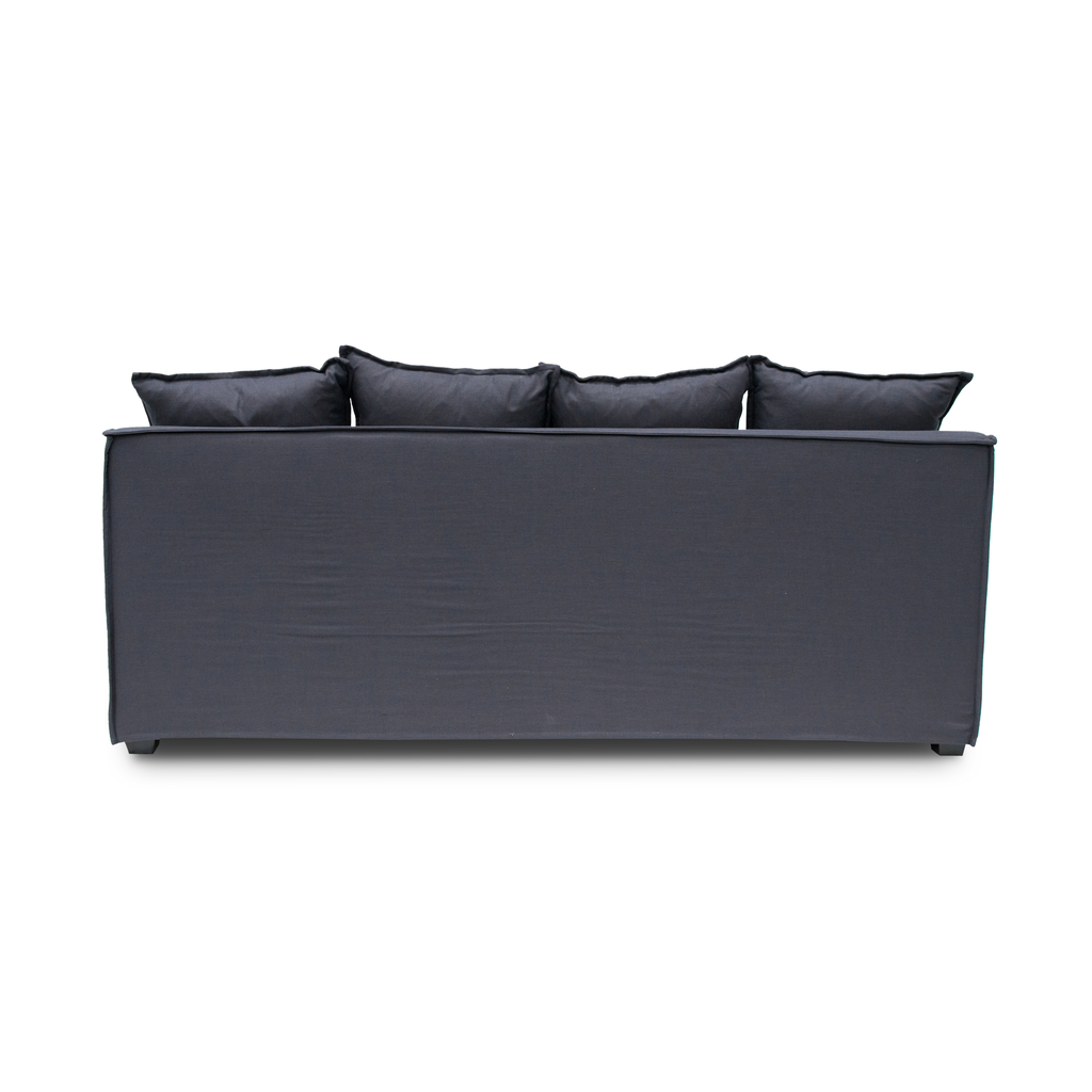 3 Seater Fabric Sofa - Charcoal Linen - Last one