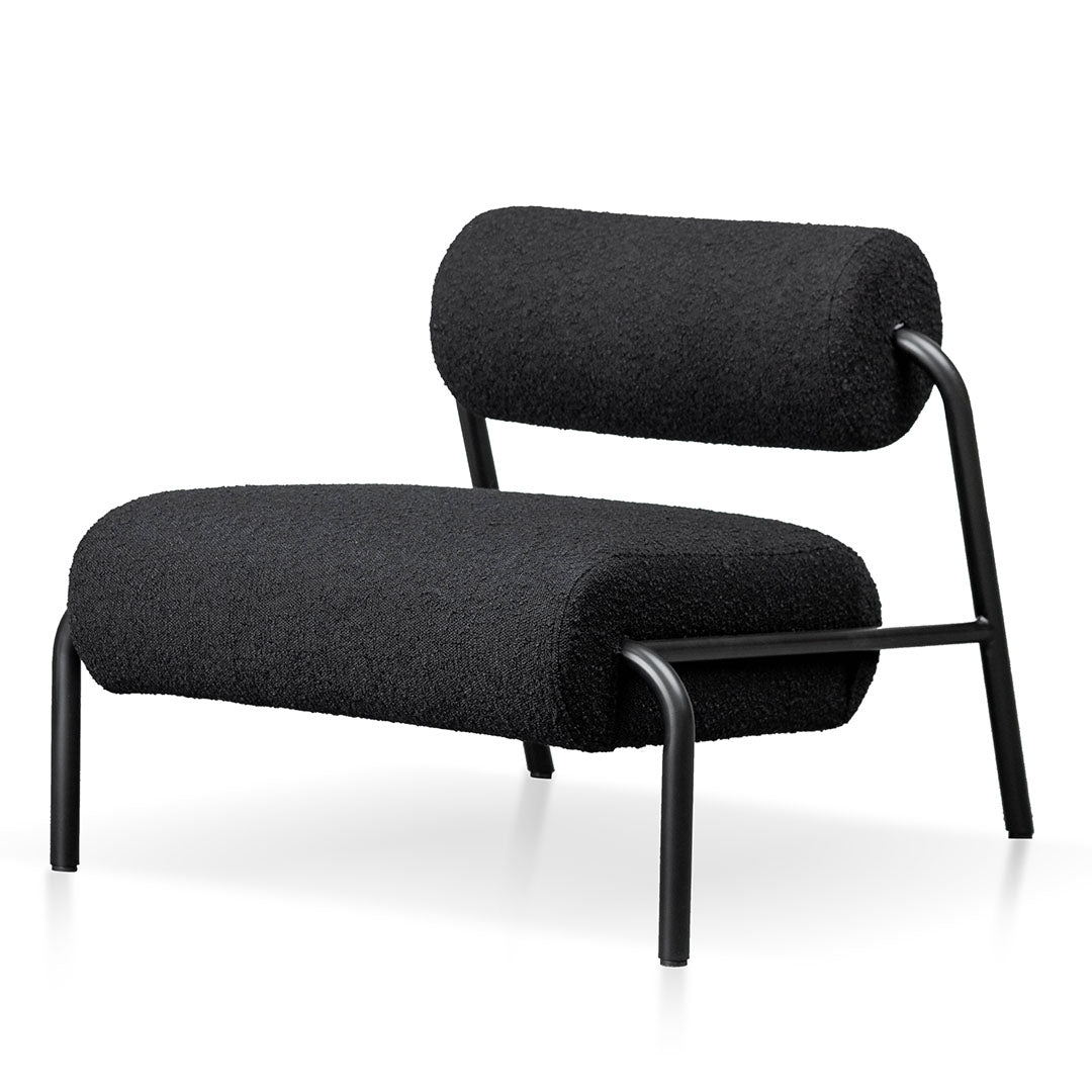 Ravello Lounge Chair - Black Boucle