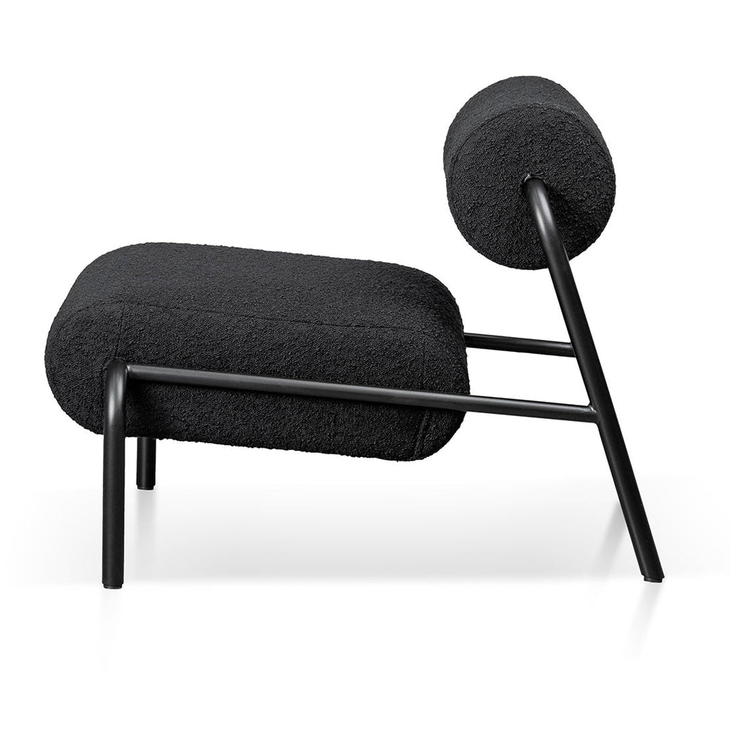 Ravello Lounge Chair - Black Boucle