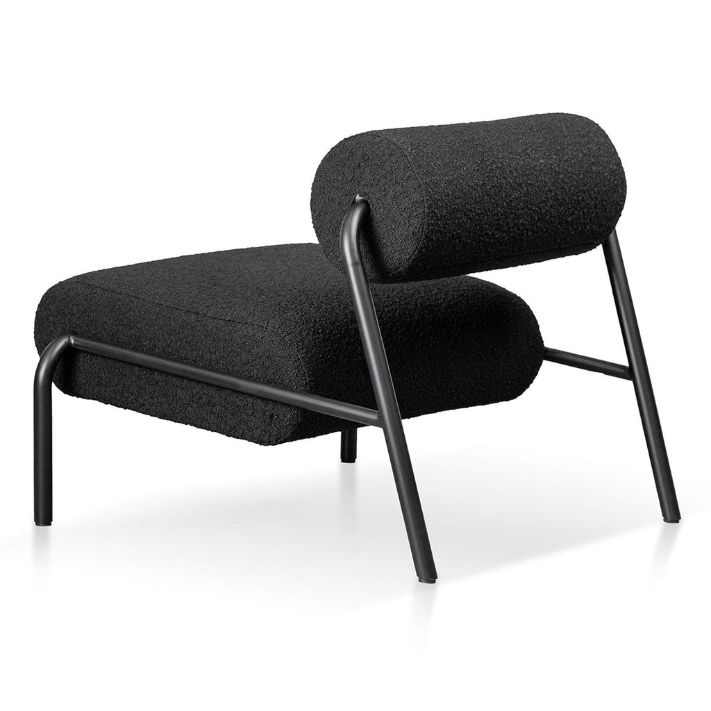 Ravello Lounge Chair - Black Boucle