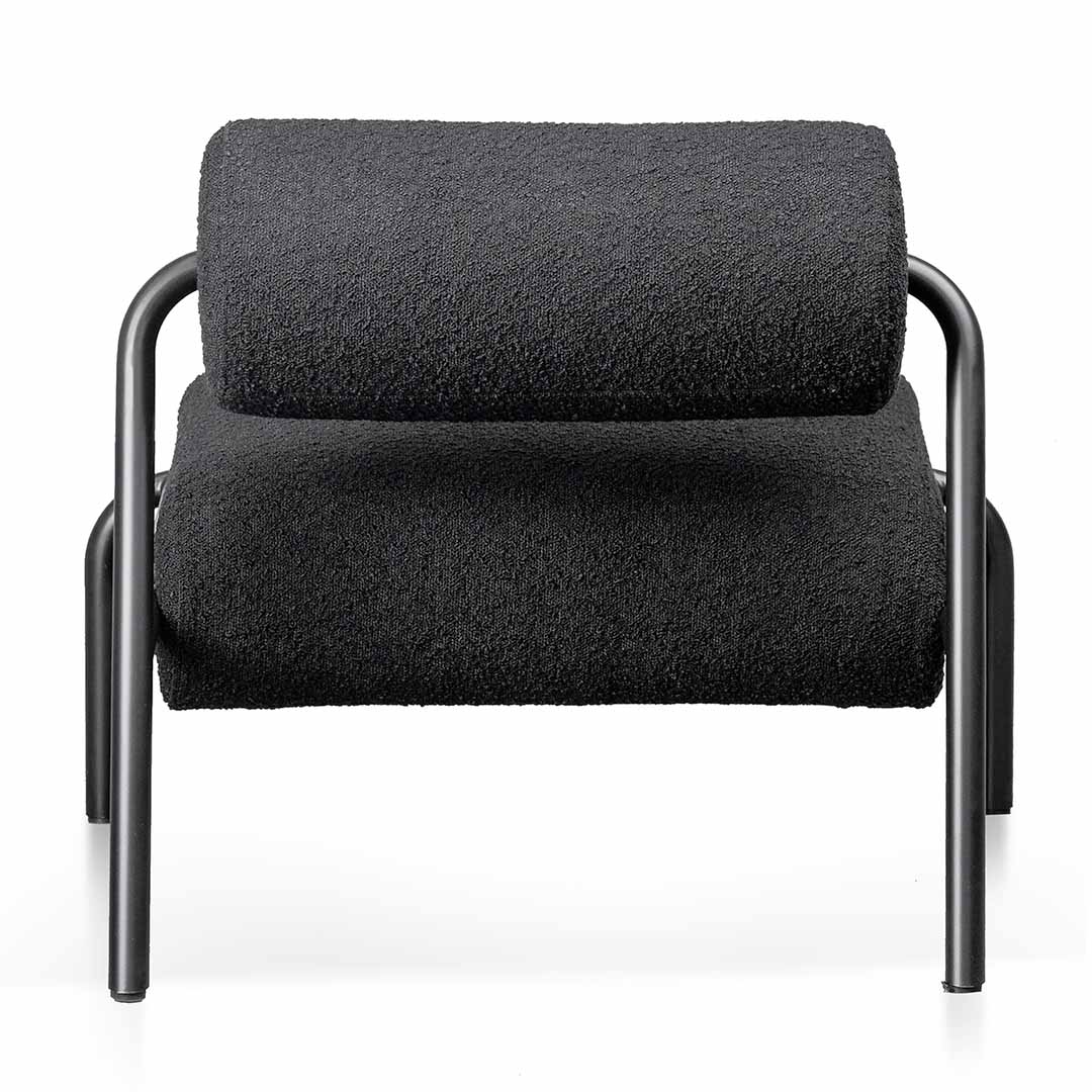 Ravello Lounge Chair - Black Boucle