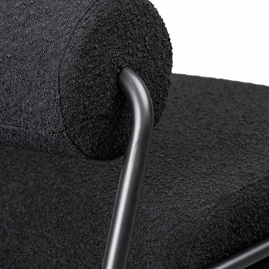 Ravello Lounge Chair - Black Boucle