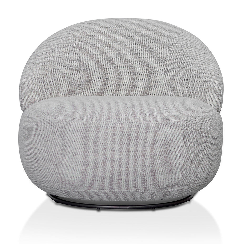Swivel Fabric Ravello Lounge Chair - Fog Grey
