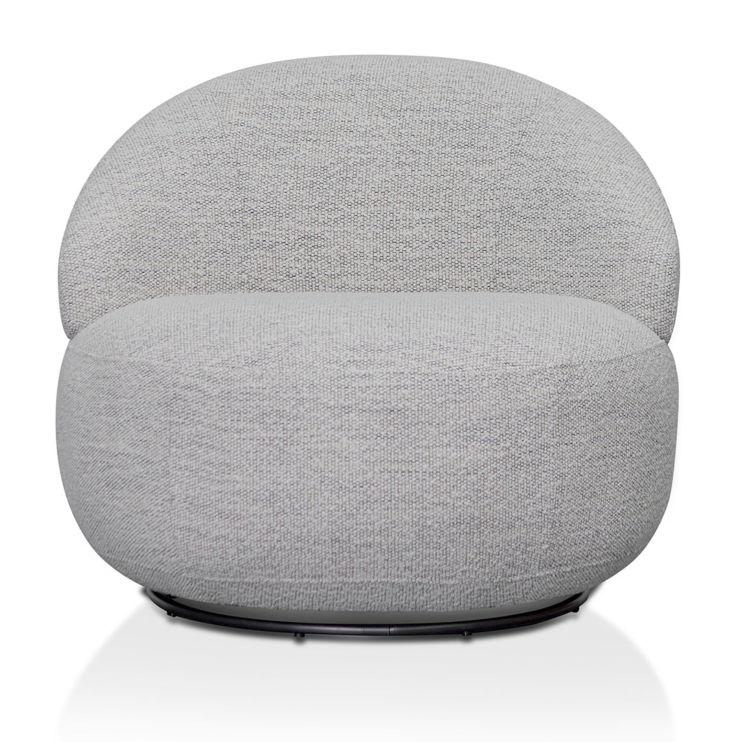 Swivel Fabric Ravello Lounge Chair - Fog Grey