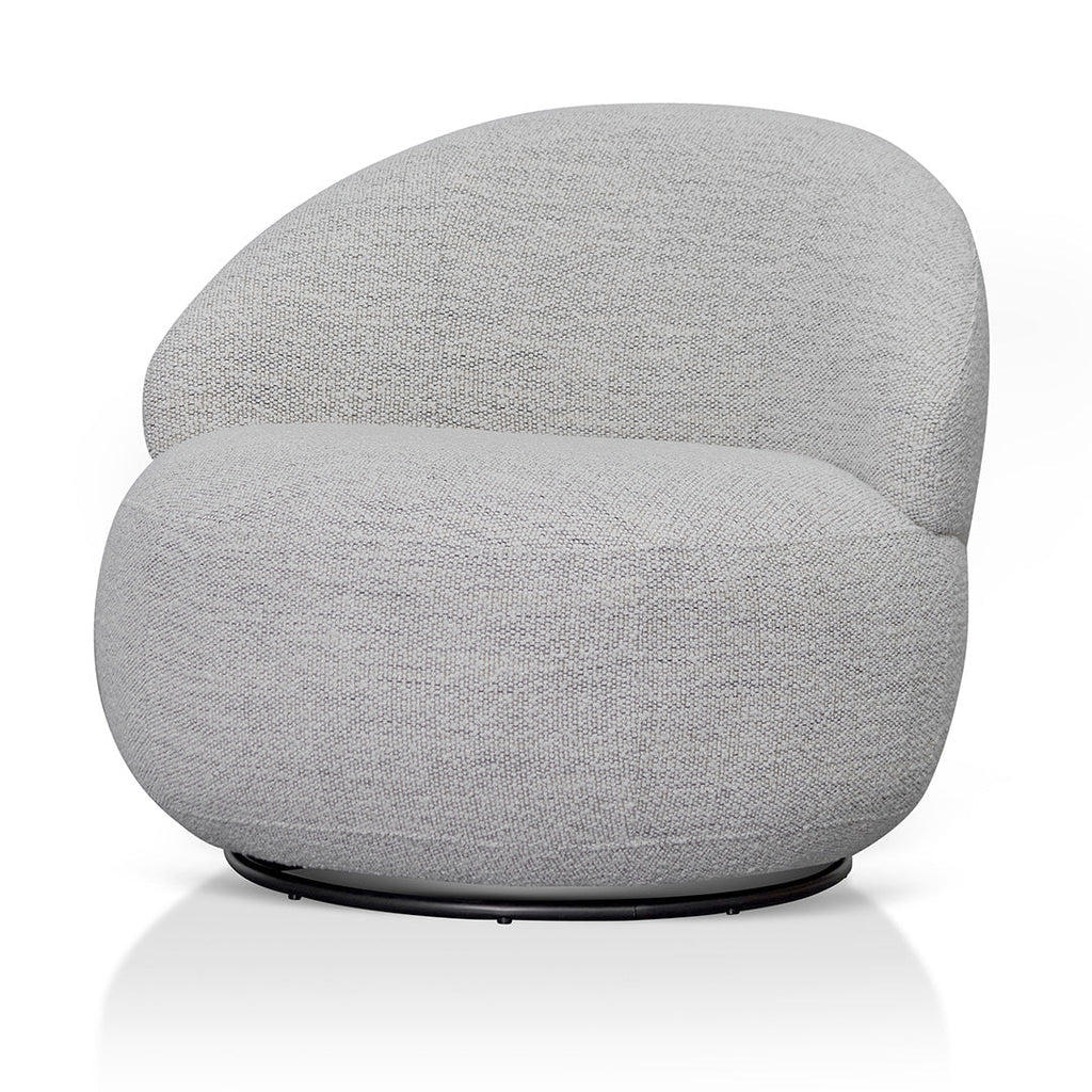 Swivel Fabric Ravello Lounge Chair - Fog Grey