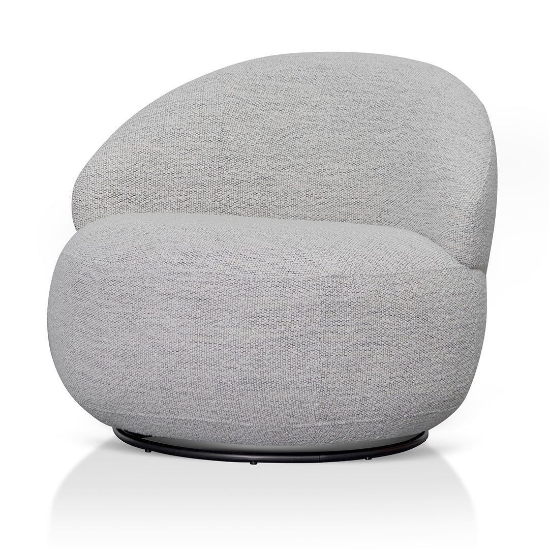 Swivel Fabric Ravello Lounge Chair - Fog Grey