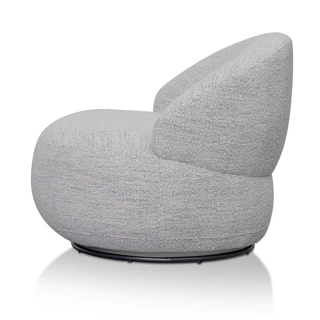 Swivel Fabric Ravello Lounge Chair - Fog Grey