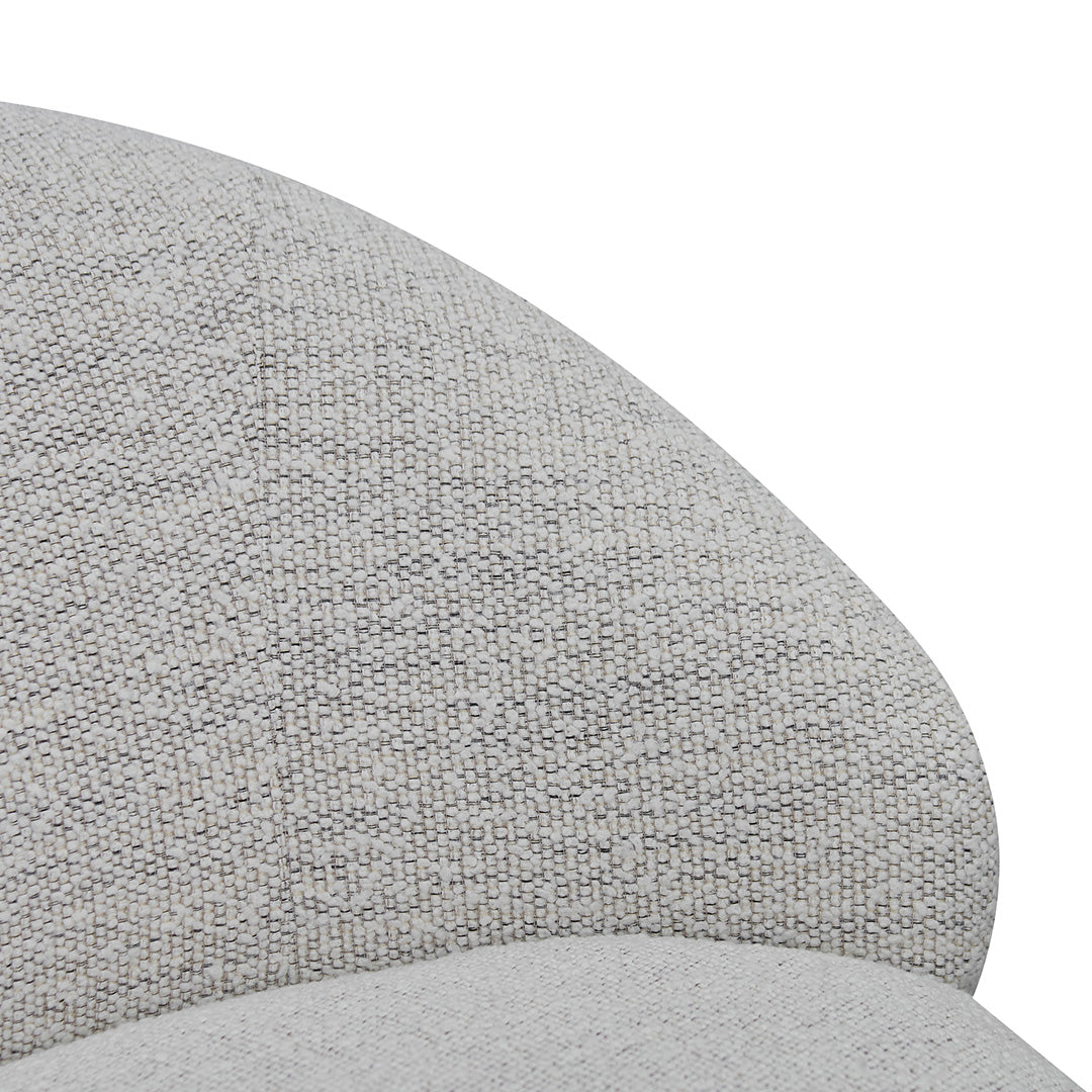 Swivel Fabric Ravello Lounge Chair - Fog Grey