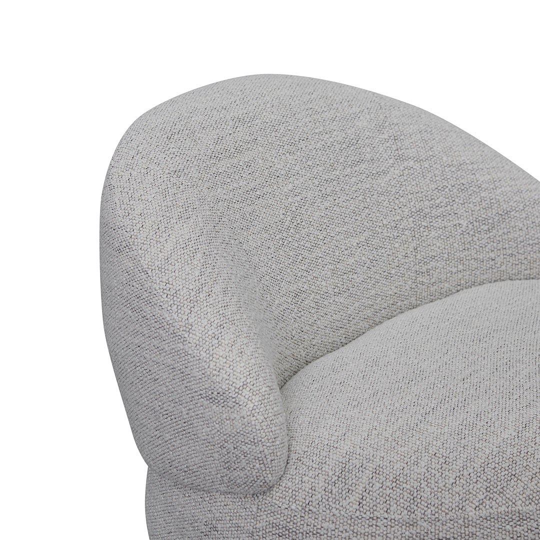 Swivel Fabric Ravello Lounge Chair - Fog Grey