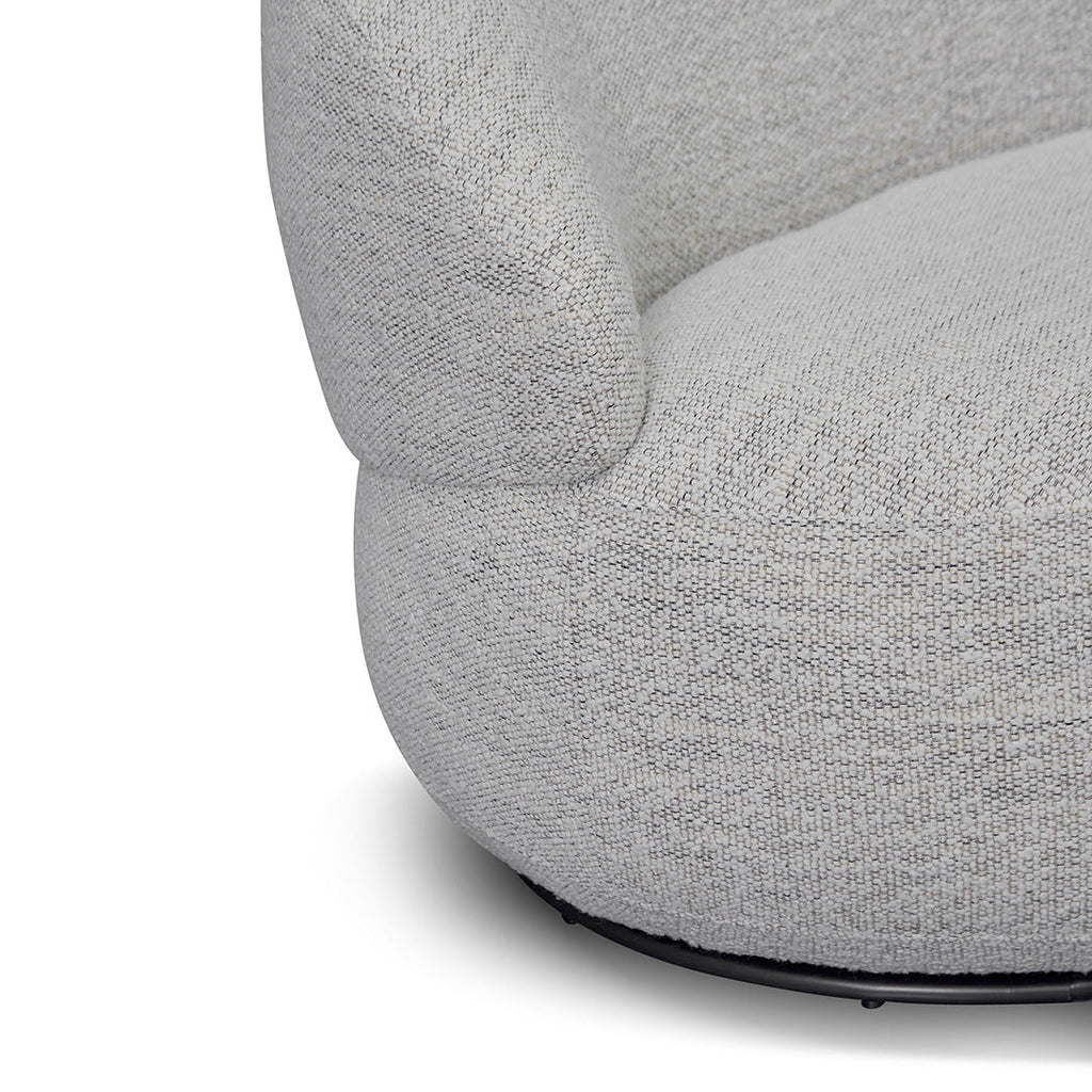 Swivel Fabric Ravello Lounge Chair - Fog Grey