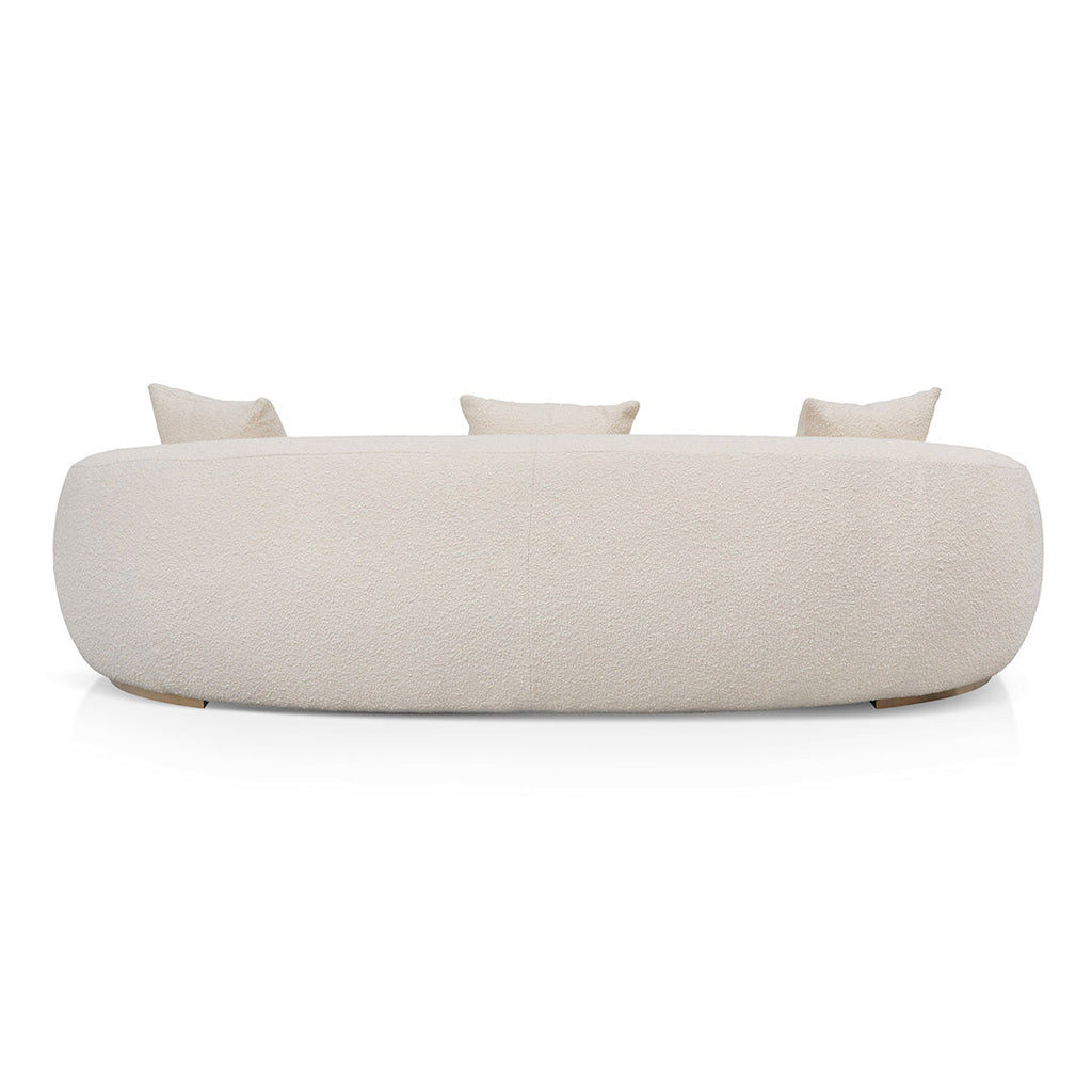 3 Seater Sofa - Ivory White Boucle