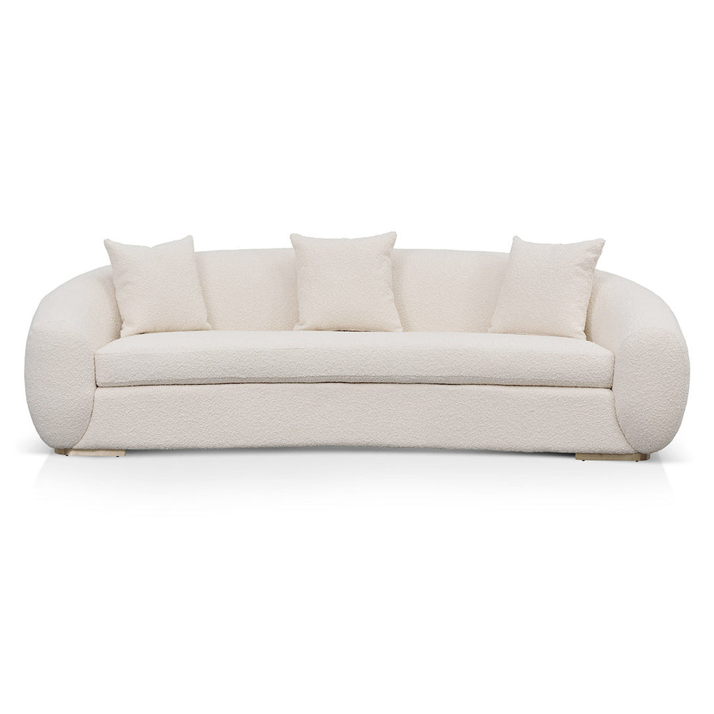 3 Seater Sofa - Ivory White Boucle