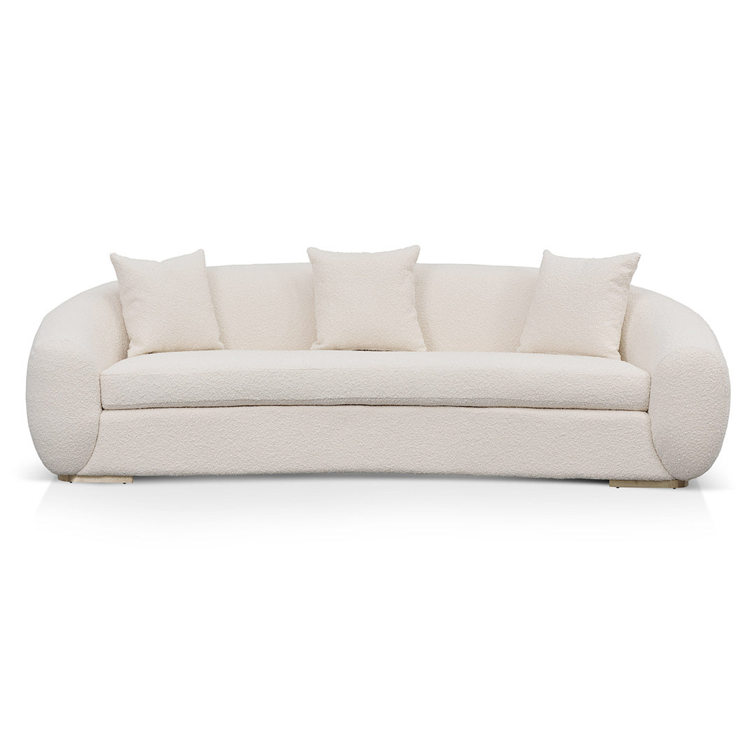 3 Seater Sofa - Ivory White Boucle