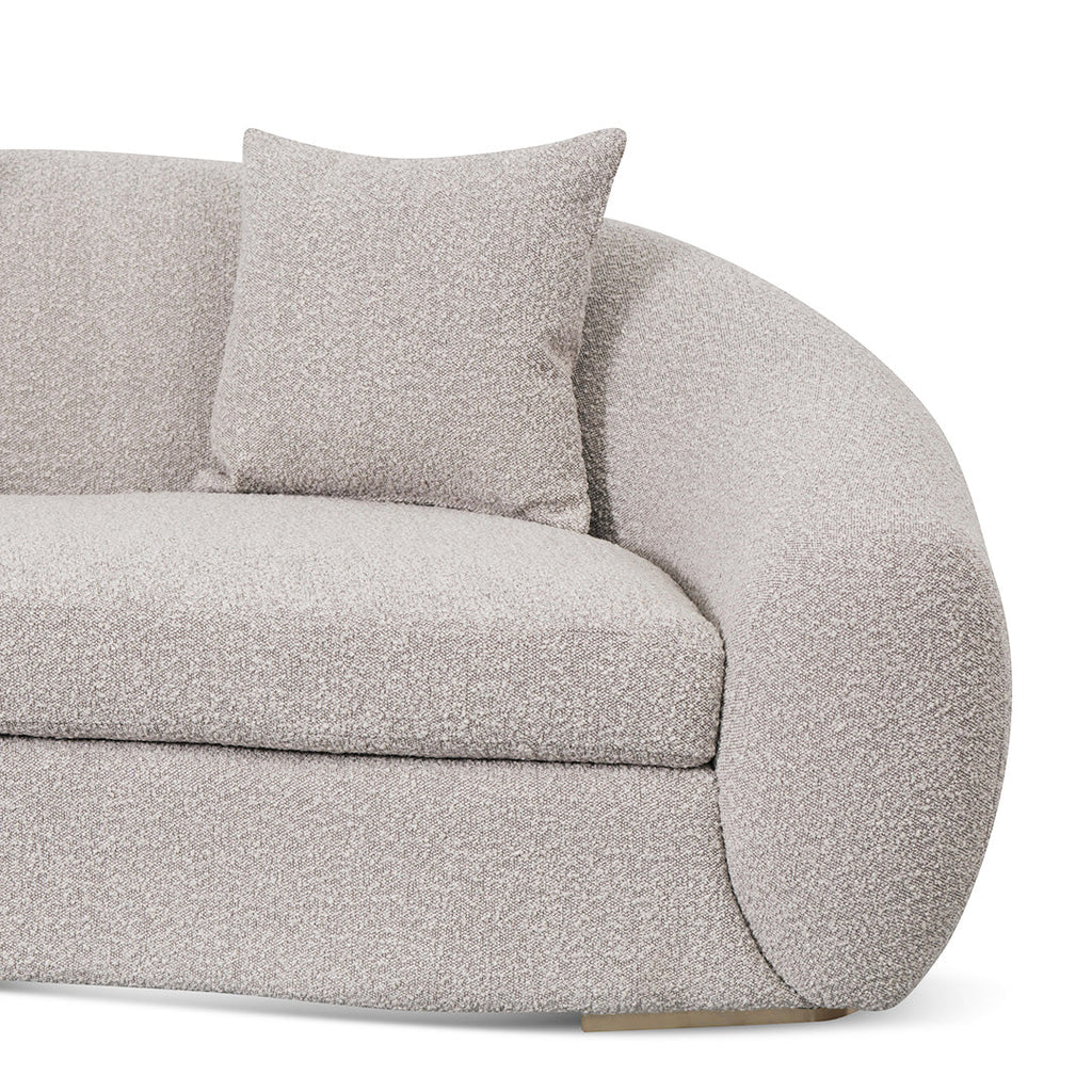 3 Seater Sofa - Ash Grey Boucle