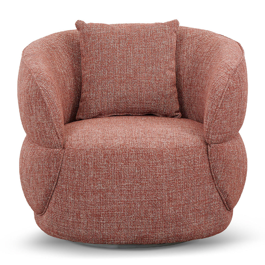 Swivel Armchair - Moss Rust Orange