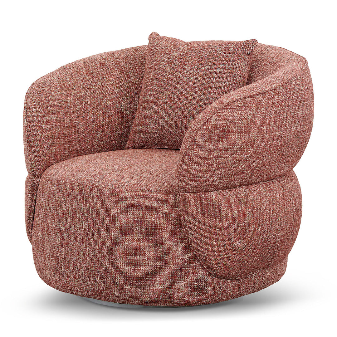 Swivel Armchair - Moss Rust Orange