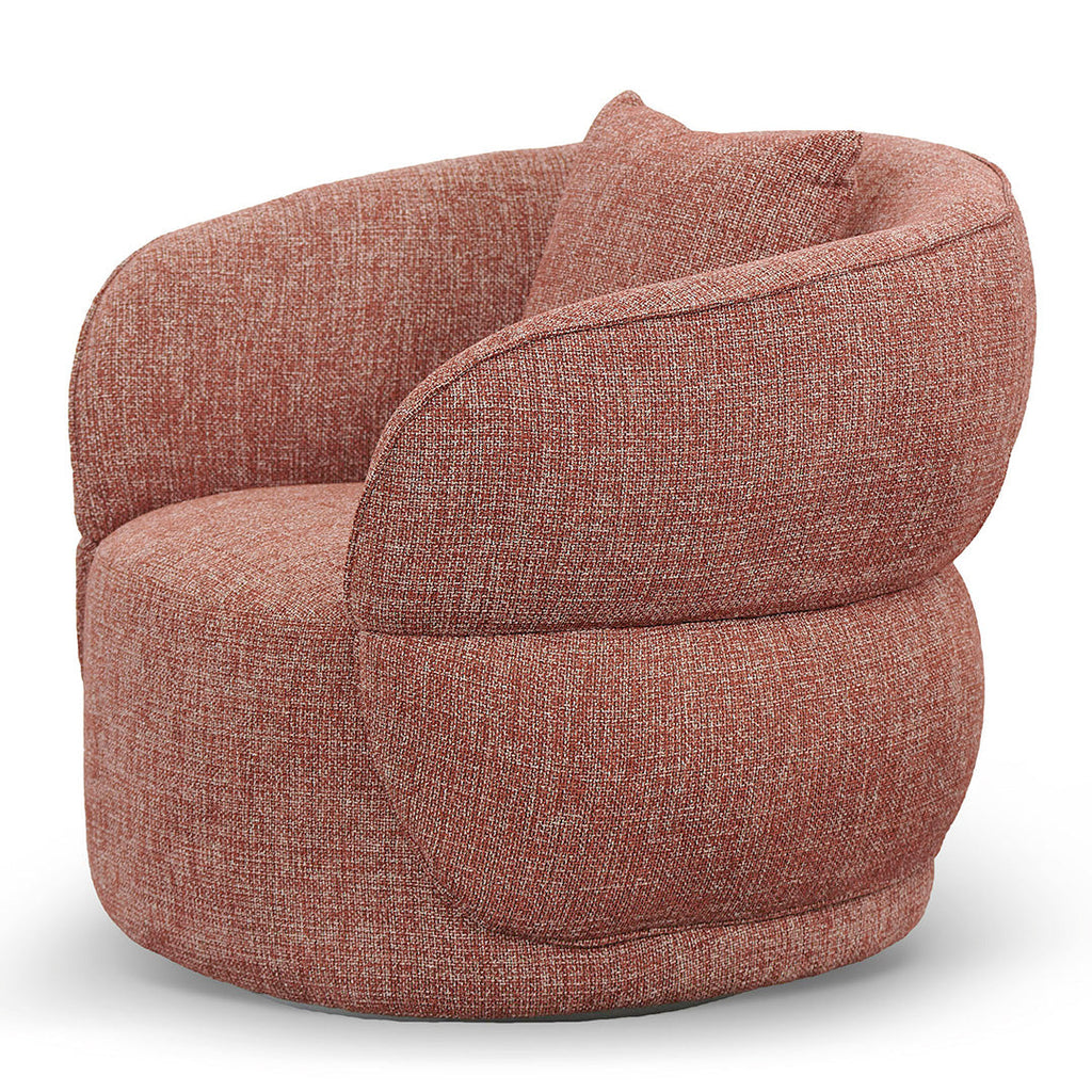 Swivel Armchair - Moss Rust Orange